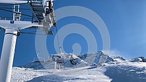 cable car in ski resort Val Thorens