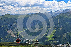 Cable car on Stubnerkogel mountain Bad Gastein Austria