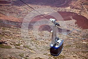 Cable Car on Teide Canarian islands, Tenerife