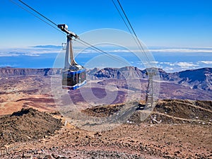 Cable Car on Teide volcano on Canarian islands, Tenerife photo