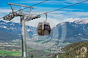 Cable car to the Bavarian Alps near lake KÃ¶nigssee, Germany