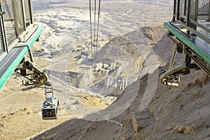 The cable Car to Masada, built by Herod the Great, and the ancie