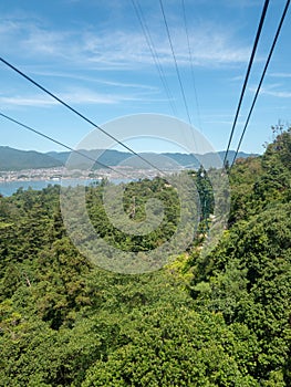 The cable car to Mount Misen, Miyajima island, Japan