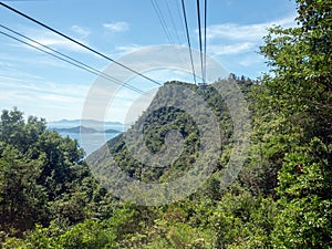 The cable car to Mount Misen, Miyajima island, Japan