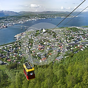 Cable car at Tromso, Norway photo