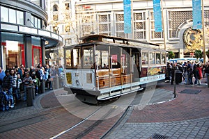 Cable Car on turntable, San Francisco