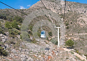 Cable car up mountain Benalmadena Costa del Sol Spain photo