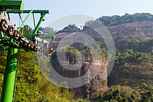 Cable car up to mountain