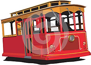 Cable Car Vector Illustration