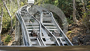 Cable Car way to Phra Nakhon Khiri mountains ,Phetchaburi Thailand