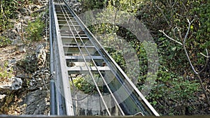 Cable Car way to Phra Nakhon Khiri mountains ,Phetchaburi Thailand