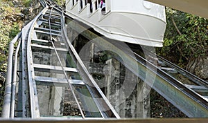 Cable Car way to Phra Nakhon Khiri mountains ,Phetchaburi Thailand