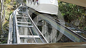 Cable Car way to Phra Nakhon Khiri mountains ,Phetchaburi Thailand