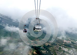 Cable Car way to top mountains