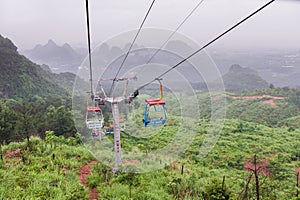 Cable car on Yao Mountain