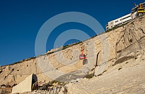 The cable cars in the Rosh Hanikra. Israel