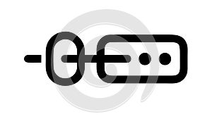 Cable Connector Plug Icon, Electronic Device Connection Symbol, Data, vector design Generative AI