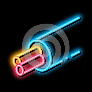 cable with electrical cords neon glow icon illustration