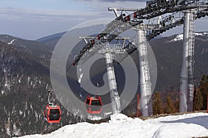 Cable gondolas and poles