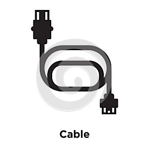 Cable icon vector isolated on white background, logo concept of