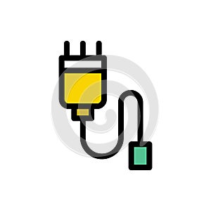 Cable vector flat color  icon