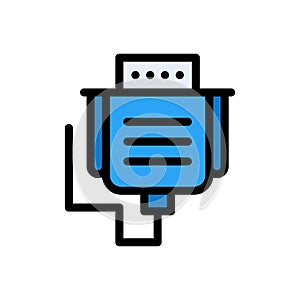 Cable vector flat color  icon