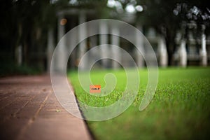 Cable line stake flag buried underground utility