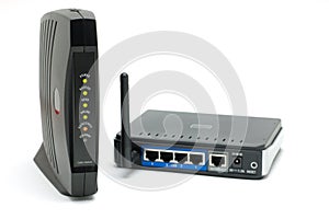 Cable modem and router photo