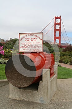 Cable monument at Golden Gate Bridge