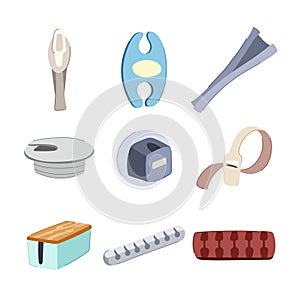 cable organizer set cartoon vector illustration