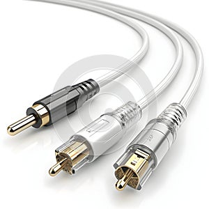 Cable plugs icon 3D render isolated on white background