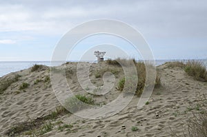 Cable Post and dune in Marbella beach