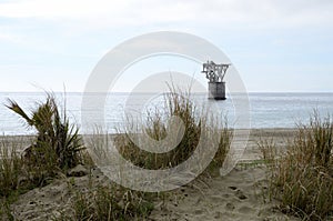 Cable Post in Marbella beach