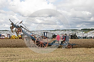 Cable pulled plough at Dorset steam fair