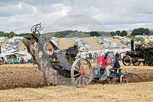 Cable pulled plough at Dorset steam fair