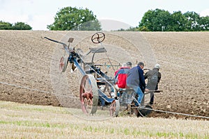 Cable pulled plough at Dorset steam fair