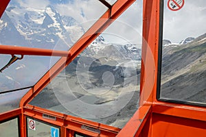 Cable railway of Grossglockner peak and Pasterze glacier, Austria
