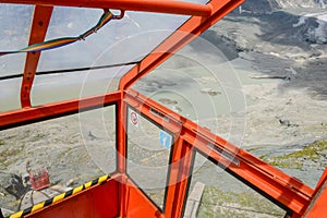 Cable railway of Grossglockner peak and Pasterze glacier, Austria