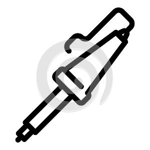 Cable soldering icon, outline style