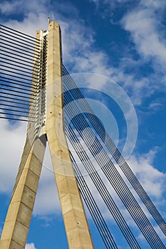 The cable-stayed bridge