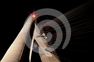 Cable stayed bridge by night