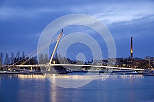 Cable Stayed Bridge at Night