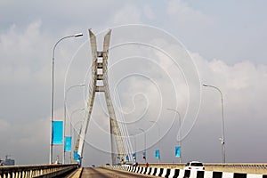 Cable-stayed bridge, suspension bridge - Lekki, Lagos, Nigeria photo
