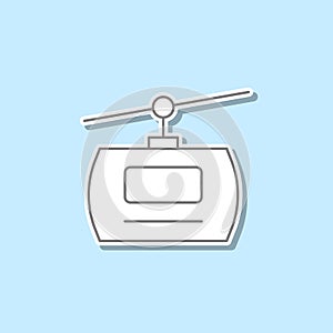 Cable sticker icon. Simple thin line, outline vector of web icons for ui and ux, website or mobile application