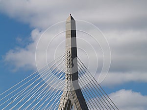 Cable And Support Detail Suspension Bridge Boston Massachusetts