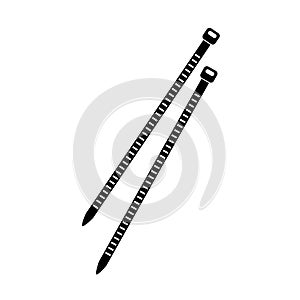 Cable ties icon, vector,  vector line illustration