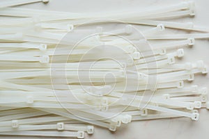 Cable ties on white background