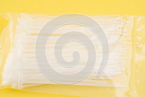 Cable ties white in the package