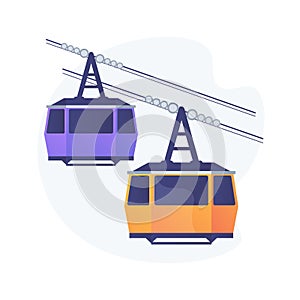 Cable transport abstract concept vector illustration.