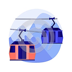 Cable transport abstract concept vector illustration.